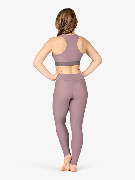 Womens High Waist Violet Dance Leggings